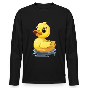 Yellow rubber duck rubber duck - Men's Premium Organic Long Sleeve Shirt - black - Front - Nico (187cm)