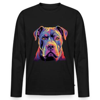 Presa Canario Cane Corso Dogo Canario - T-shirt manches longues Premium bio Homme - noir - Devant - Nico (187cm)