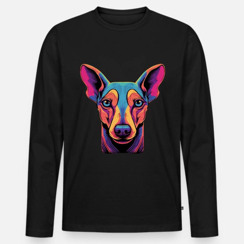 Malinois Belgischer Schäferhund - Männer Premium Bio Langarmshirt - Schwarz