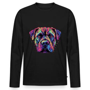 Presa Canario Cane Corso Dogo Canario - T-shirt manches longues Premium bio Homme - noir - Devant - Nico (187cm)