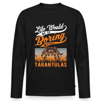 Tarantula Gift Spider Tarantula - Men's Premium Organic Long Sleeve Shirt - black - Front - Nico (187cm)