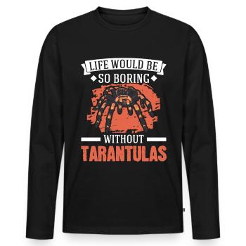 Tarantula Gift Spider Tarantula - Men's Premium Organic Long Sleeve Shirt - black - Front - Nico (187cm)