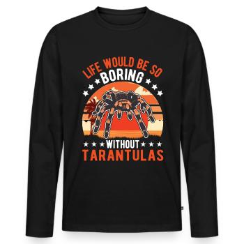 Tarantula Gift Spider Tarantula - Men's Premium Organic Long Sleeve Shirt - black - Front - Nico (187cm)