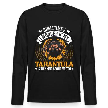Tarantula Spider Tarantula - Men's Premium Organic Long Sleeve Shirt - black - Front - Nico (187cm)