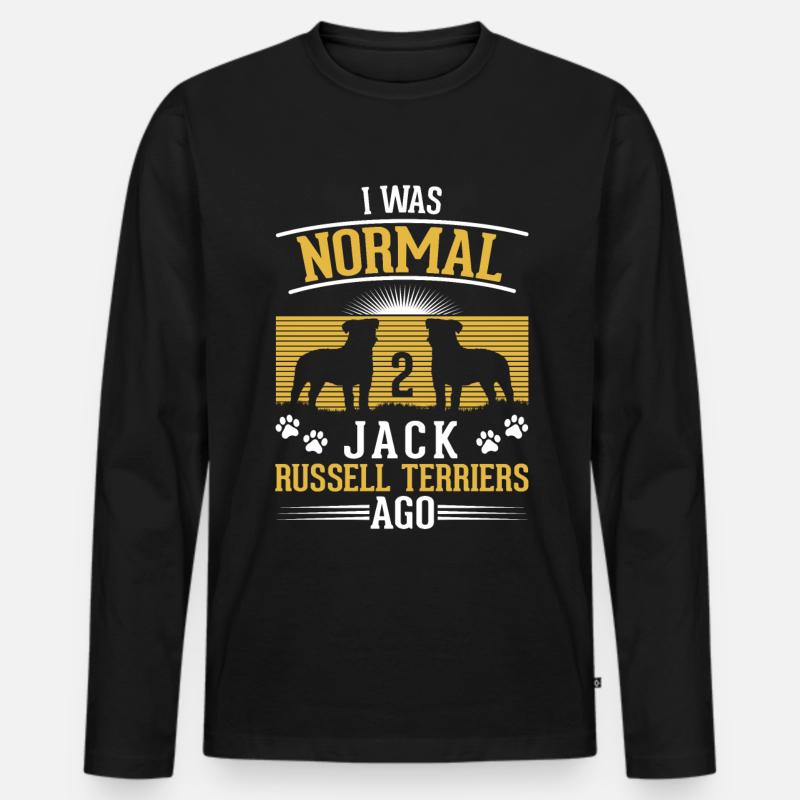 Jack Russell Terrier Geschenk - Männer Premium Bio Langarmshirt - Schwarz