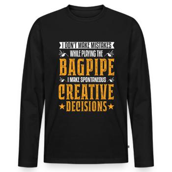 Cornemuse : des choix créatifs - T-shirt manches longues Premium bio Homme - noir - Devant - Nico (187cm)