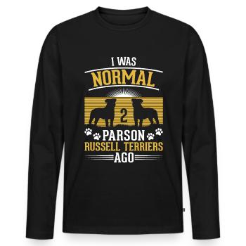 Parson Russell Terrier Gift - Men's Premium Organic Long Sleeve Shirt - black - Front - Nico (187cm)