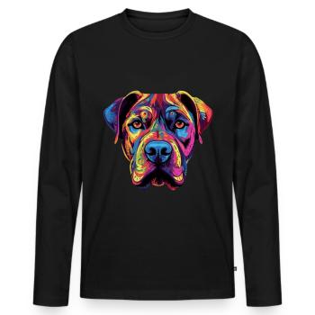 Presa Canario Cane Corso Dogo Canario - T-shirt manches longues Premium bio Homme - noir - Devant - Nico (187cm)