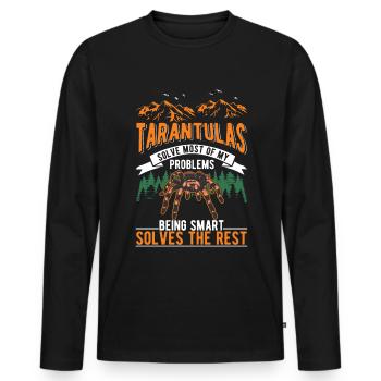 Tarantula Spider Tarantula - Men's Premium Organic Long Sleeve Shirt - black - Front - Nico (187cm)