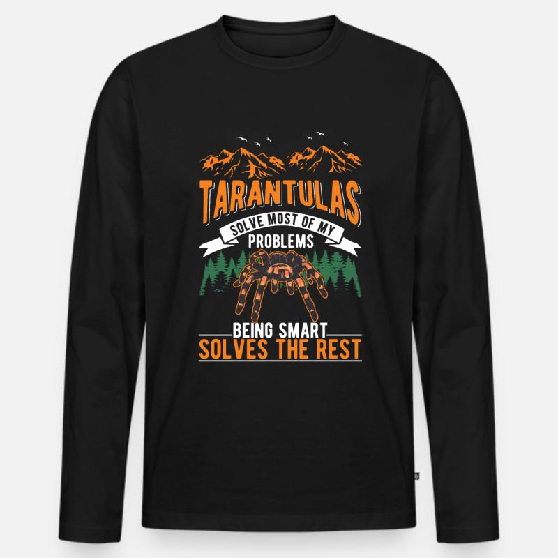 Tarantel Spinne Tarantula - Männer Premium Bio Langarmshirt - Schwarz