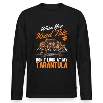 Tarantel Geschenk Spinne Tarantula - Männer Premium Bio Langarmshirt - Schwarz - Vorne - Nico (187cm)