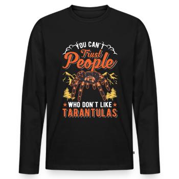 Tarentule Araignée de compagnie Tarentule - T-shirt manches longues Premium bio Homme - noir - Devant - Nico (187cm)