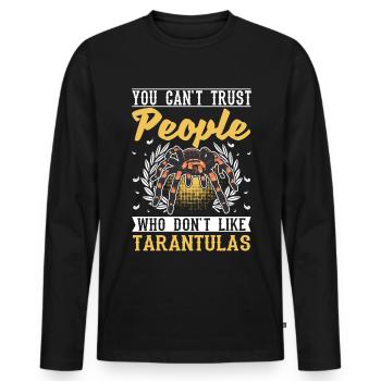 Tarentule Araignée de compagnie Tarentule - T-shirt manches longues Premium bio Homme - noir - Devant - Nico (187cm)