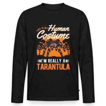 Tarantel Halloween Spinne Tarantula - Männer Premium Bio Langarmshirt - Schwarz - Vorne - Nico (187cm)