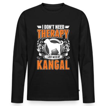 Kangal Therapy - Men's Premium Organic Long Sleeve Shirt - black - Front - Nico (187cm)