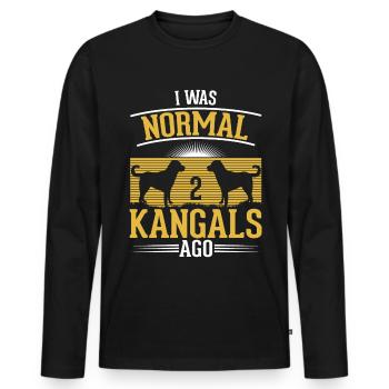 Kangal Anatolian Berger Chien Karabash - T-shirt manches longues Premium bio Homme - noir - Devant - Nico (187cm)