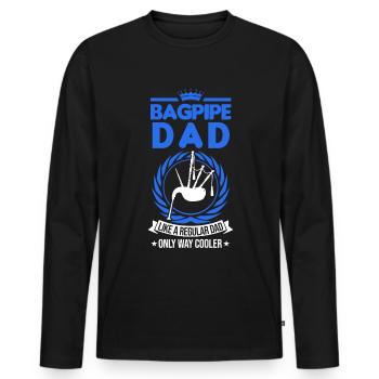 Dudelsack Vater Dudelsackspieler Papa - Männer Premium Bio Langarmshirt - Schwarz - Vorne - Nico (187cm)