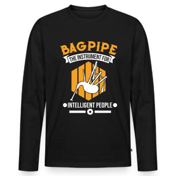 Dudelsack Dudelsackspieler - Männer Premium Bio Langarmshirt - Schwarz - Vorne - Nico (187cm)