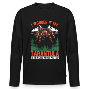 Tarantula Spider Tarantula - Men's Premium Organic Long Sleeve Shirt - black - Front - Nico (187cm)