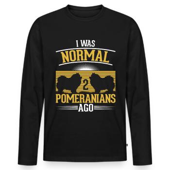Zwergspitz Besitzer Pomeranian Geschenk - Männer Premium Bio Langarmshirt - Schwarz - Vorne - Nico (187cm)