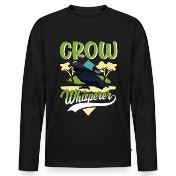 Crows Whisperer Raven Crow Crow Breeder - Men's Premium Organic Long Sleeve Shirt - black - Front - Nico (187cm)