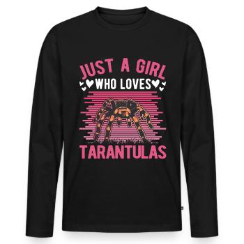 Tarantel Mädchen Tarantula Girl - T-shirt manches longues Premium bio Homme - noir - Devant - Nico (187cm)