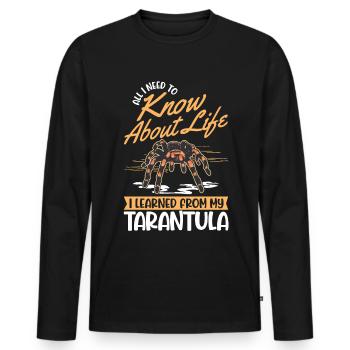 Tarantula Spider Tarantula - Men's Premium Organic Long Sleeve Shirt - black - Front - Nico (187cm)