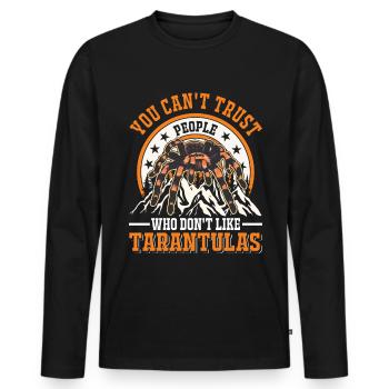 Tarentule Araignée de compagnie Tarentule - T-shirt manches longues Premium bio Homme - noir - Devant - Nico (187cm)