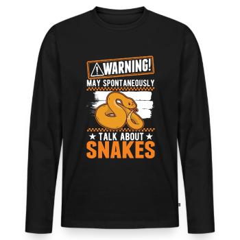 Schlangen Besitzer Schlangenliebhaber - Männer Premium Bio Langarmshirt - Schwarz - Vorne - Nico (187cm)