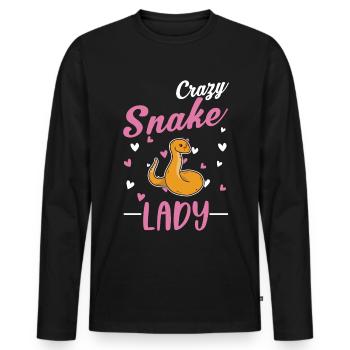 Crazy Snakes Femme - T-shirt manches longues Premium bio Homme - noir - Devant - Nico (187cm)
