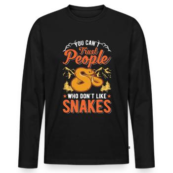 Snake Owner Corn Snake Snake - Men's Premium Organic Long Sleeve Shirt - black - Front - Nico (187cm)