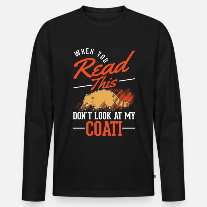 Nasenbär Geschenk Rüsselbär Coati - Männer Premium Bio Langarmshirt - Schwarz