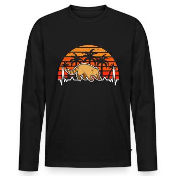 Coati Heartbeat Coati - T-shirt manches longues Premium bio Homme - noir - Devant - Nico (187cm)