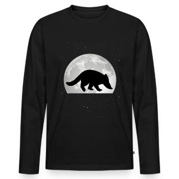 Coati Moon Coati - T-shirt manches longues Premium bio Homme - noir - Devant - Nico (187cm)