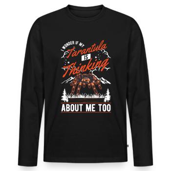 Tarantula Spider Tarantula - Men's Premium Organic Long Sleeve Shirt - black - Front - Nico (187cm)