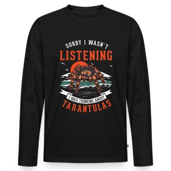 Tarentule cadeau araignée tarentule - T-shirt manches longues Premium bio Homme - noir - Devant - Nico (187cm)