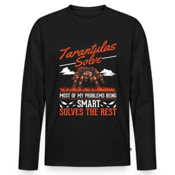 Tarantula Spider Tarantula - Men's Premium Organic Long Sleeve Shirt - black - Front - Nico (187cm)
