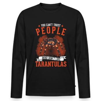 Tarentule Araignée de compagnie Tarentule - T-shirt manches longues Premium bio Homme - noir - Devant - Nico (187cm)