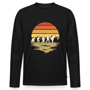 Boccia Evolution Boule Petanque - Männer Premium Bio Langarmshirt - Schwarz - Vorne - Nico (187cm)