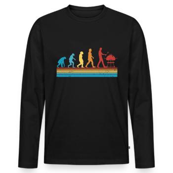 Grill Evolution Bratwurst Grillen - T-shirt manches longues Premium bio Homme - noir - Devant - Nico (187cm)