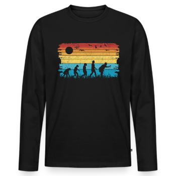 Boccia Evolution Boule Petanque - Männer Premium Bio Langarmshirt - Schwarz - Vorne - Nico (187cm)