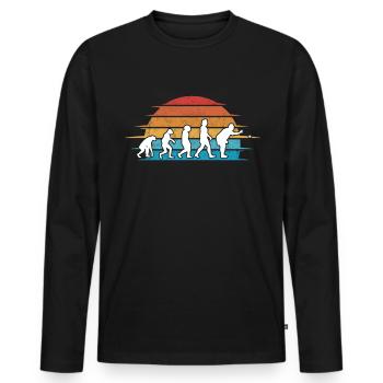 Boccia Evolution Boule Petanque - Männer Premium Bio Langarmshirt - Schwarz - Vorne - Nico (187cm)