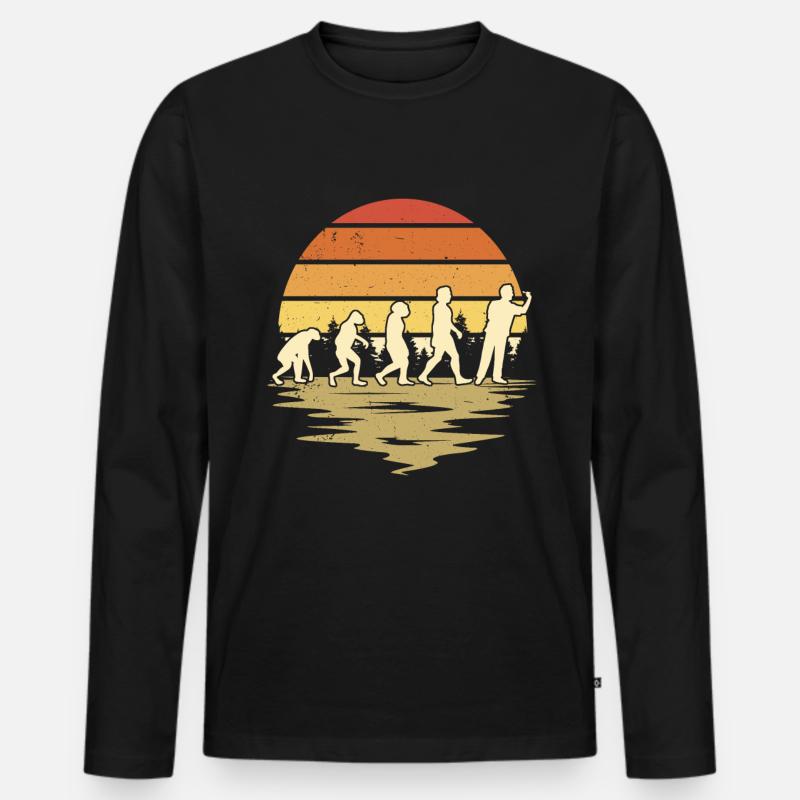 Dart Evolution Darter Darts - Men's Premium Organic Long Sleeve Shirt - black