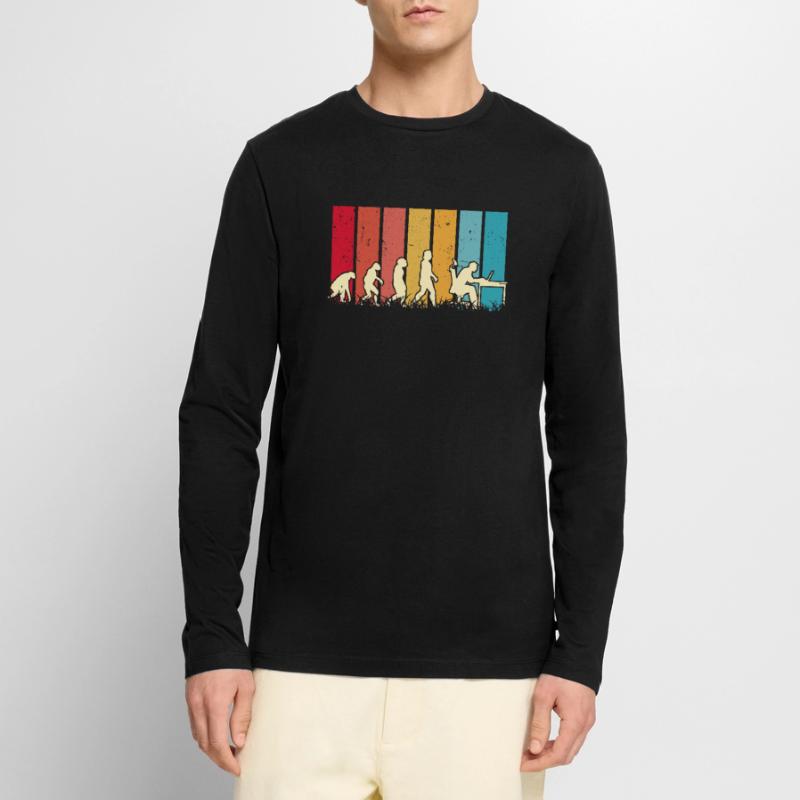 Computer Scientist Evolution Programmer Nerd Men's Premium Organic Long Sleeve Shirt
