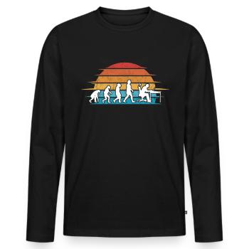 Informatiker Evolution Programmierer Nerd - Männer Premium Bio Langarmshirt - Schwarz - Vorne - Nico (187cm)