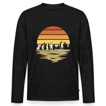 Stand Up Paddle Evolution SUP Board Paddling - Männer Premium Bio Langarmshirt - Schwarz - Vorne - Nico (187cm)