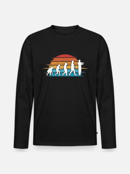 Flûte Evolution Flûte Flûtiste - T-shirt manches longues Premium bio Homme - noir