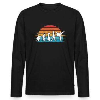 Karate Evolution Self Defense Martial Arts - Men's Premium Organic Long Sleeve Shirt - black - Front - Nico (187cm)