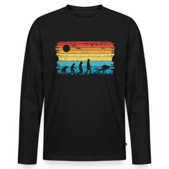 Taucher Evolution Tauchen Tauchgang Schnorchel - Männer Premium Bio Langarmshirt - Schwarz - Vorne - Nico (187cm)