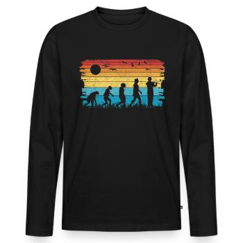 Flute Evolution Flute Flautist - Men's Premium Organic Long Sleeve Shirt - black - Front - Nico (187cm)